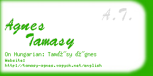 agnes tamasy business card